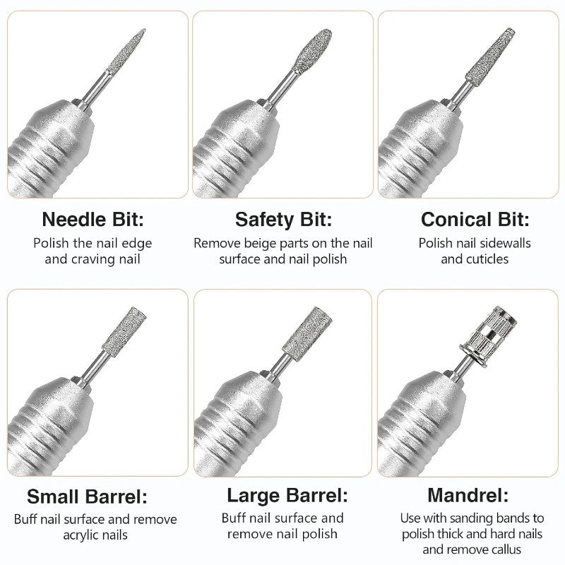JOYSO™ Diamond Grinding Bit Set – 6pcs 2.35mm Shank