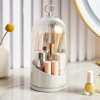 JOYSO™ 360° Rotating Makeup Brush Holder with Dustproof Lid