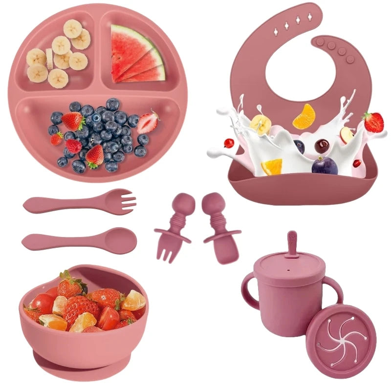 JOYSO™ BPA Free Silicone Baby Feeding Set – Bowl & Plate