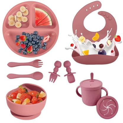 JOYSO™ BPA Free Silicone Baby Feeding Set – Bowl & Plate