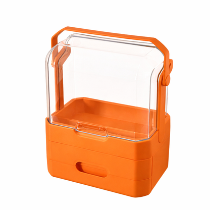 JOYSO™ Large Makeup Organizer with Dustproof Lid & Drawers
