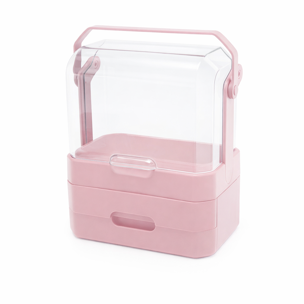 JOYSO™ Large Makeup Organizer with Dustproof Lid & Drawers