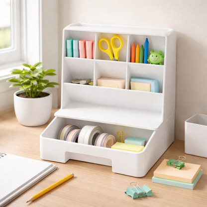 JOYSO™ Multi-Compartment Makeup & Desk Organizer