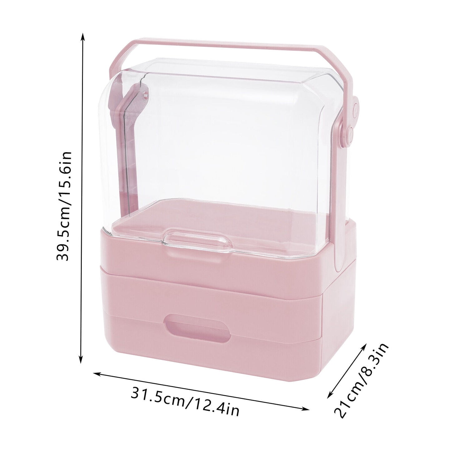 JOYSO™ Large Makeup Organizer with Dustproof Lid & Drawers