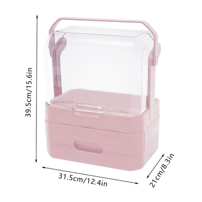 JOYSO™ Large Makeup Organizer with Dustproof Lid & Drawers