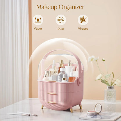 JOYSO™ Waterproof Makeup Organizer with Lid & Drawers