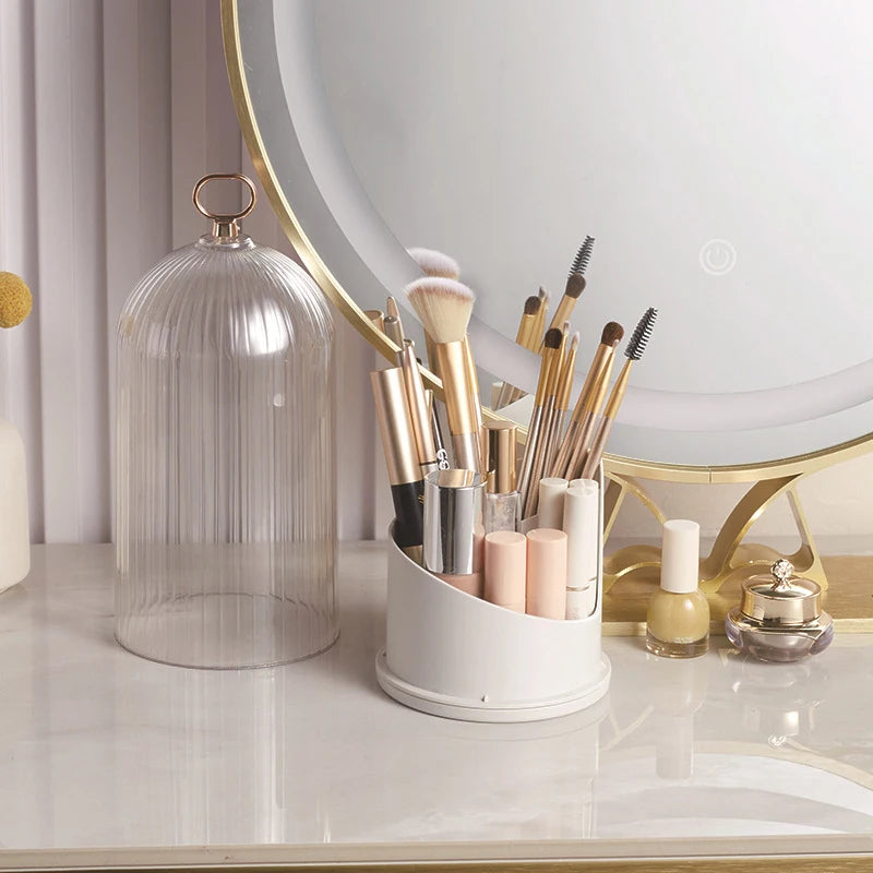 JOYSO™ 360° Rotating Makeup Brush Holder with Dustproof Lid