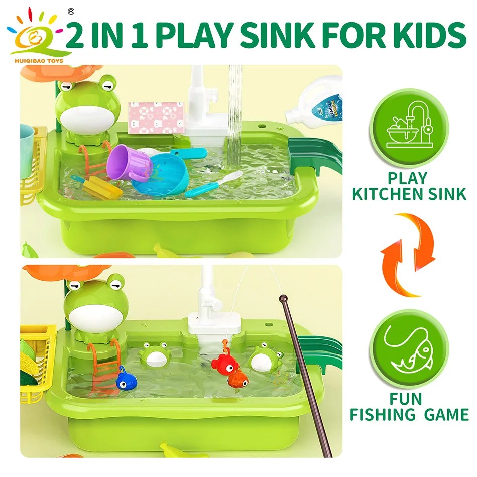 JOYSO™ Kids Dishwasher Sink Toy Set with Running Water