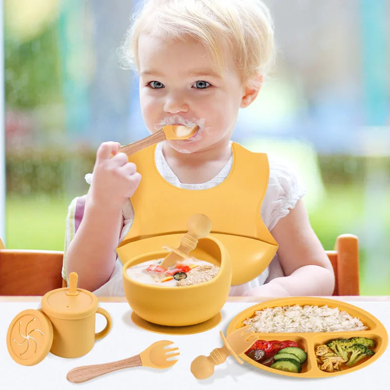 JOYSO™ BPA Free Silicone Baby Feeding Set – Bowl & Plate