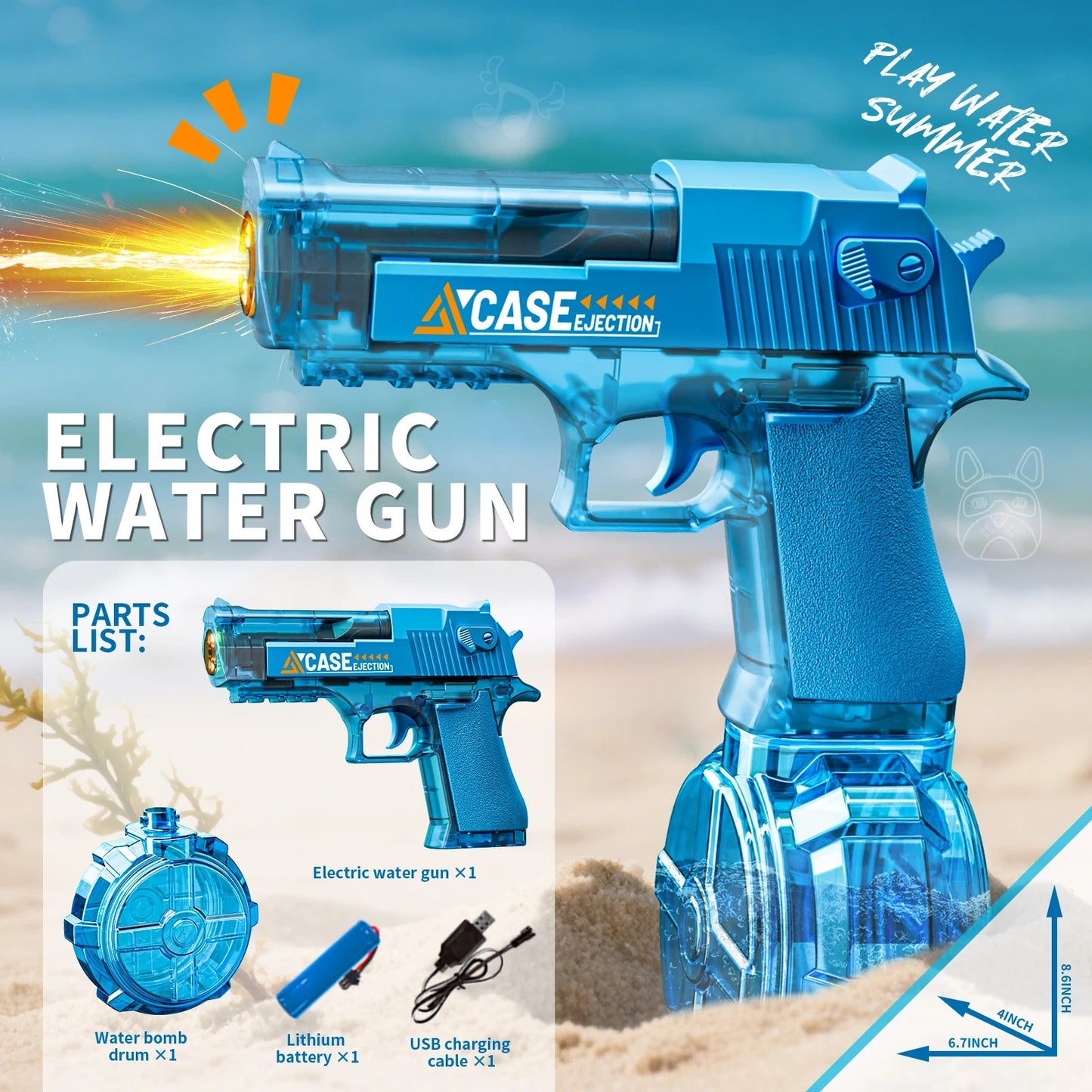 JOYSO™ Electric USB Water Gun with Drum Magazine