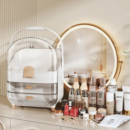 JOYSO™ Light Luxury Cosmetic Storage Box with Dustproof Lid