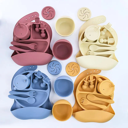 JOYSO™ BPA Free Silicone Baby Feeding Set – Bowl & Plate