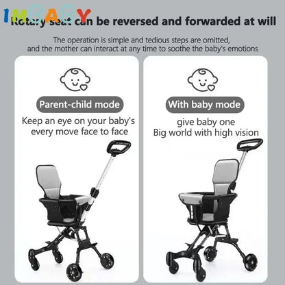 JOYSO™ Lightweight Foldable Baby Stroller – 4 Wheel