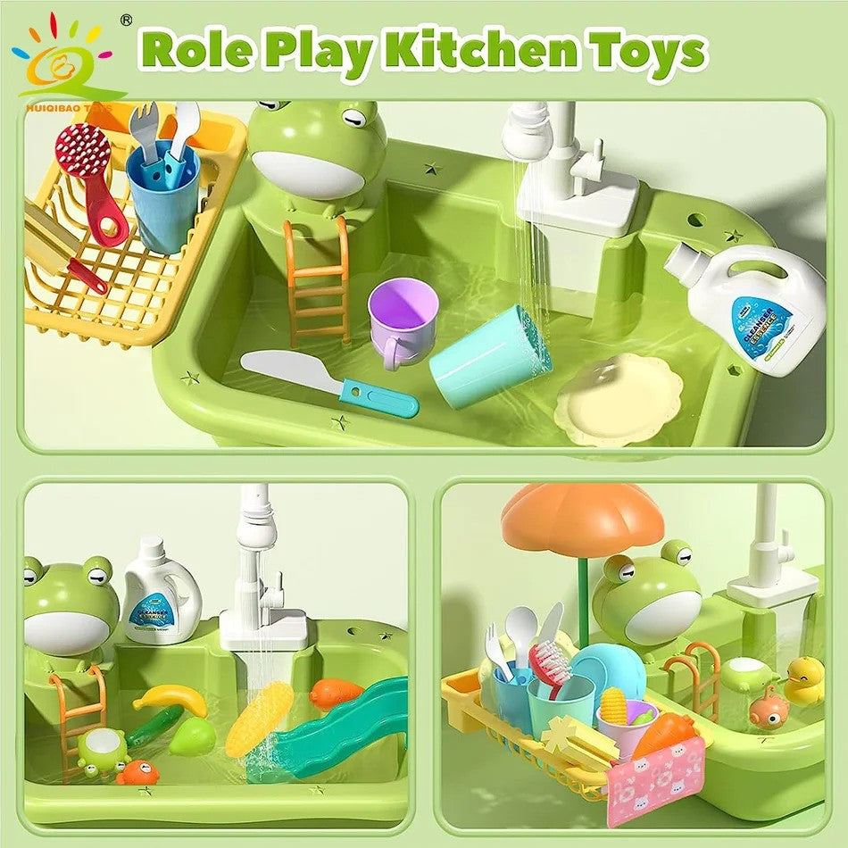 JOYSO™ Kids Dishwasher Sink Toy Set with Running Water