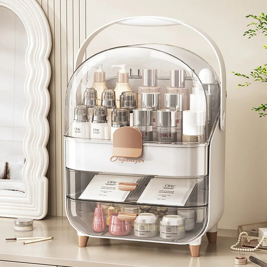 JOYSO™ Light Luxury Cosmetic Storage Box with Dustproof Lid