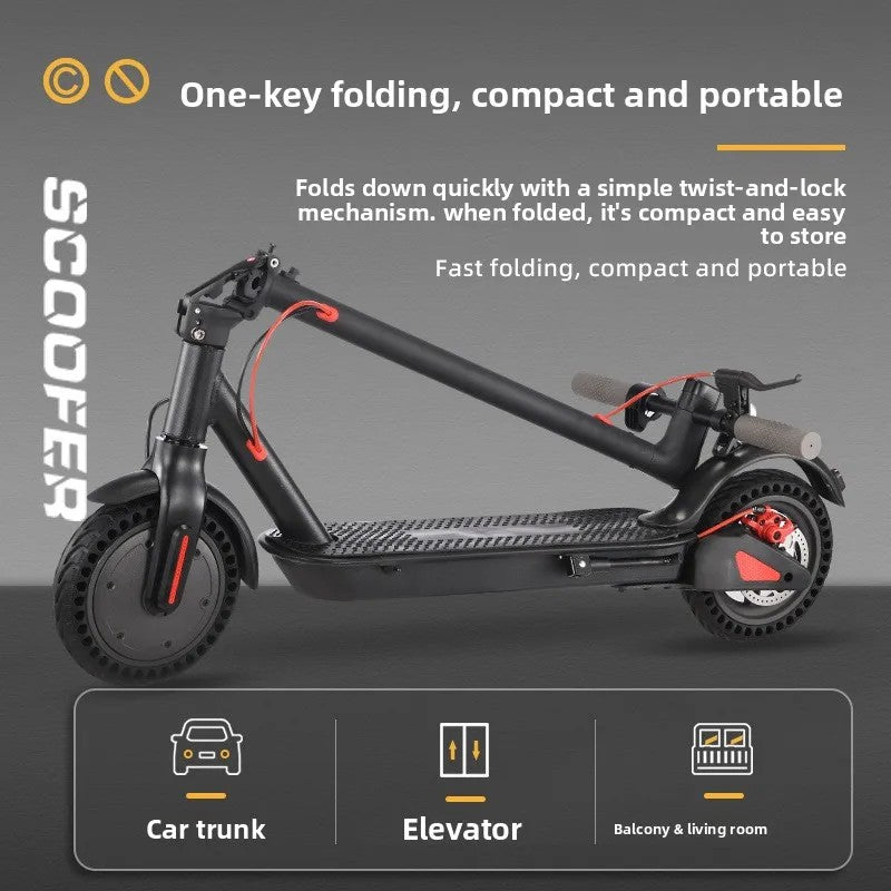 JOYSO™ Subway Foldable Electric Scooter – Long Battery