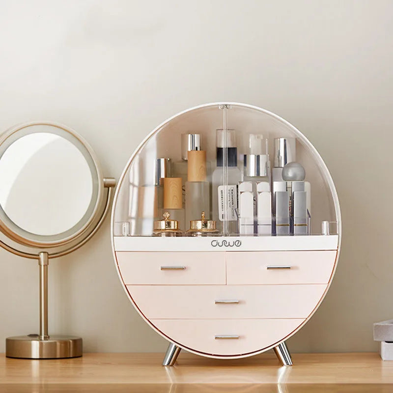 JOYSO™ Dustproof Makeup Organizer with Drawers & Brush Holder