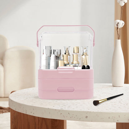 JOYSO™ Large Makeup Organizer with Dustproof Lid & Drawers