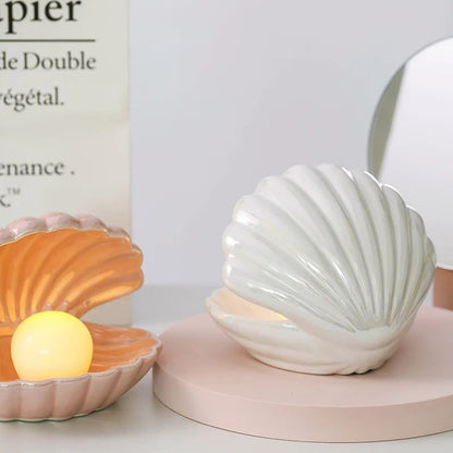 JOYSO™ Pearl Shell Ceramic Night Light Bedside Lamp