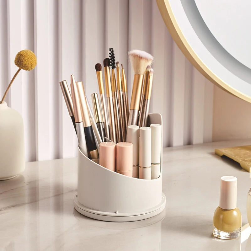 JOYSO™ 360° Rotating Makeup Brush Holder with Dustproof Lid