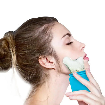 JOYSO™ Gua Sha Silicone Ice Face Roller – Cold Therapy