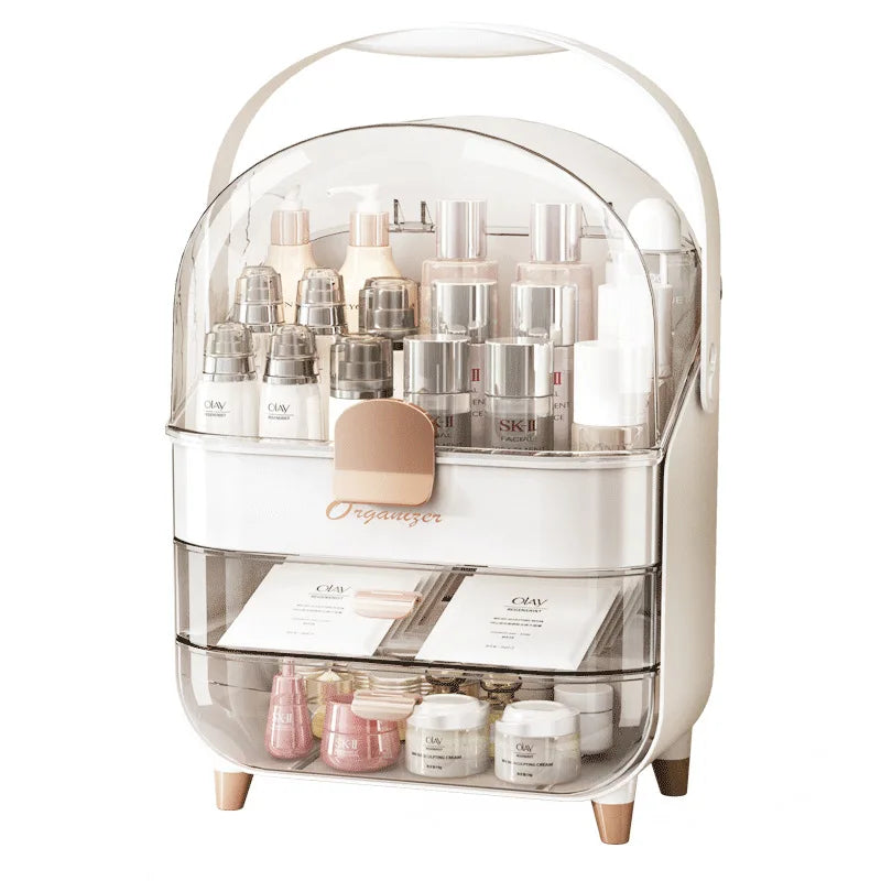JOYSO™ Light Luxury Cosmetic Storage Box with Dustproof Lid