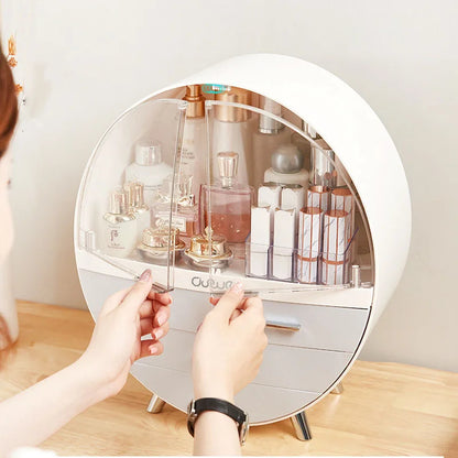 JOYSO™ Dustproof Makeup Organizer with Drawers & Brush Holder