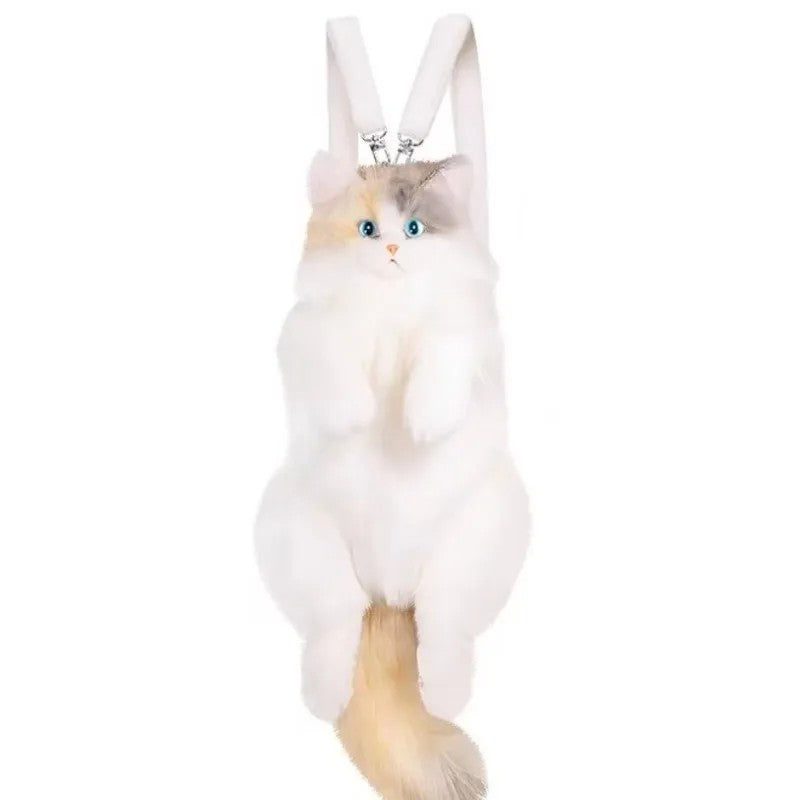 JOYSO™ Cute Plush Cat Backpack for Girls – Kawaii Style