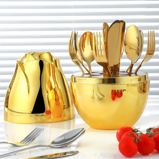JOYSO™ Rose Egg Stainless Steel Fork & Spoon Gift Set