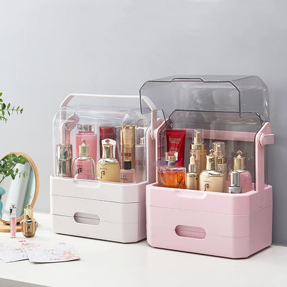 JOYSO™ Large Makeup Organizer with Dustproof Lid & Drawers