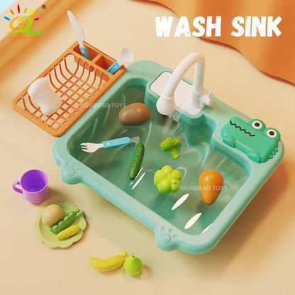 JOYSO™ Kids Dishwasher Sink Toy Set with Running Water