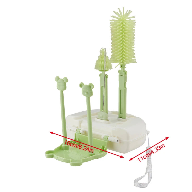 JOYSO™ 6-in-1 Portable Baby Bottle Cleaning Brush Kit