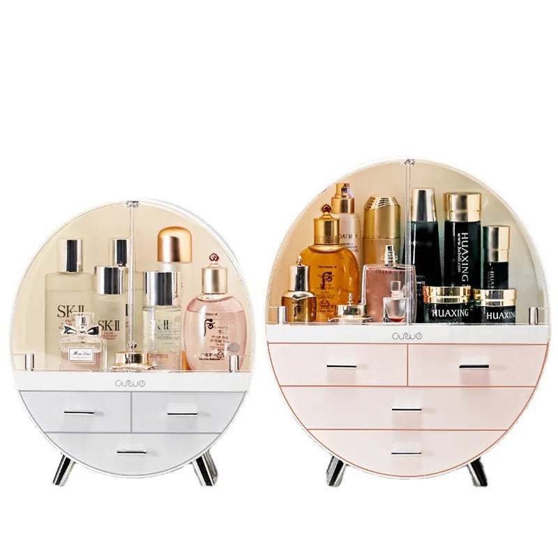 JOYSO™ Dustproof Makeup Organizer with Drawers & Brush Holder
