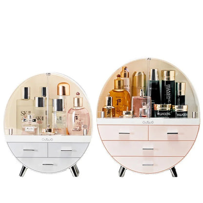 JOYSO™ Dustproof Makeup Organizer with Drawers & Brush Holder
