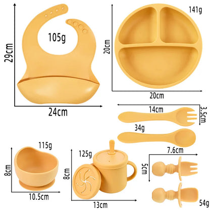 JOYSO™ BPA Free Silicone Baby Feeding Set – Bowl & Plate