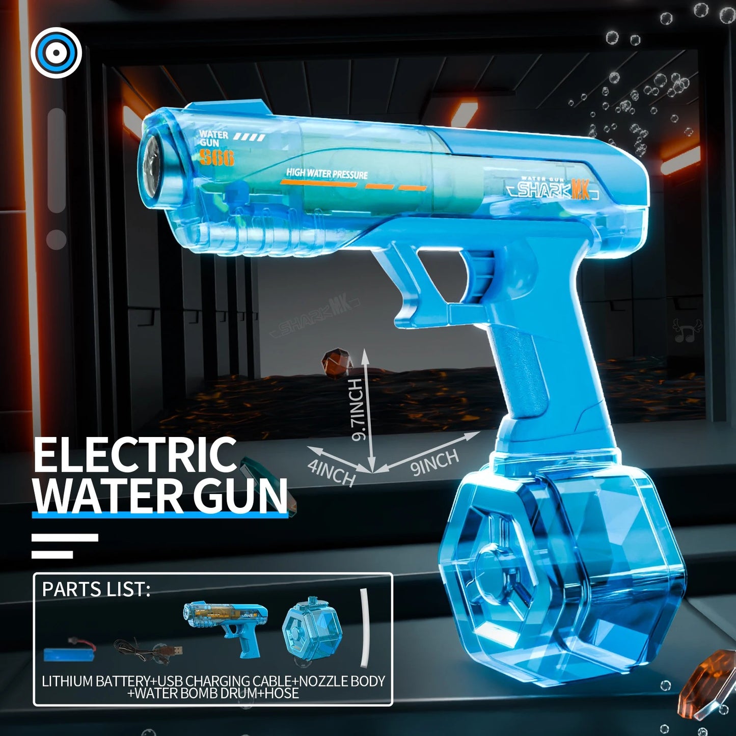 JOYSO™ Electric USB Water Gun with Drum Magazine