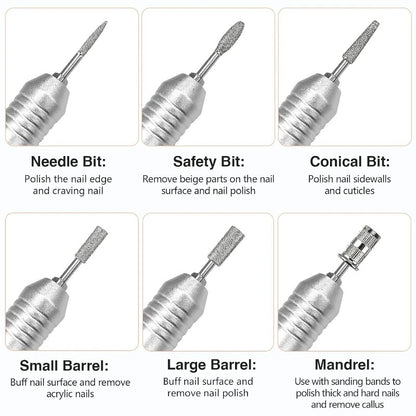 JOYSO™ Diamond Grinding Bit Set – 6pcs 2.35mm Shank