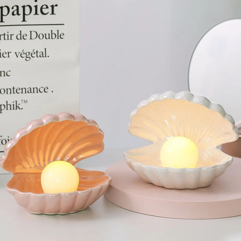 JOYSO™ Pearl Shell Ceramic Night Light Bedside Lamp