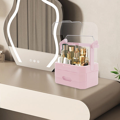 JOYSO™ Large Makeup Organizer with Dustproof Lid & Drawers
