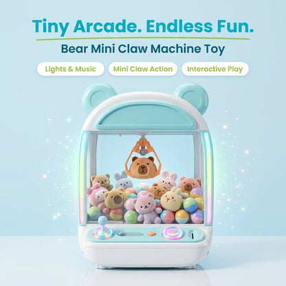 JOYSO™ Bear Mini Claw Machine Toy with Lights & Music