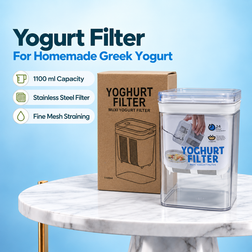JOYSO™ 1100ml Stainless Steel Yogurt Filter – Homemade Greek Yogurt Strainer