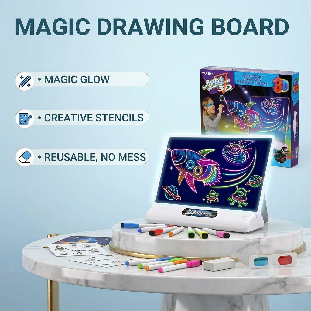 JOYSO™ Kids Magic Drawing Board with Stencils