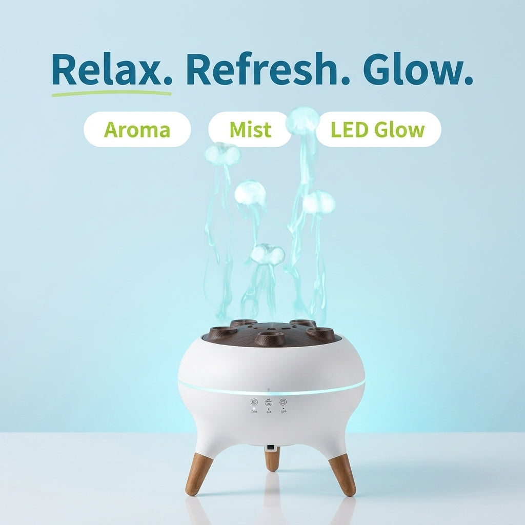 JOYSO™ Jellyfish Aroma Diffuser with LED & Sound Pickup
