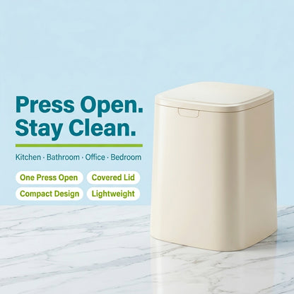 JOYSO™ Press Open Trash Can for Kitchen & Bathroom