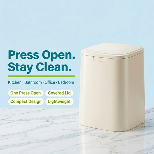 JOYSO™ Press Open Trash Can for Kitchen & Bathroom