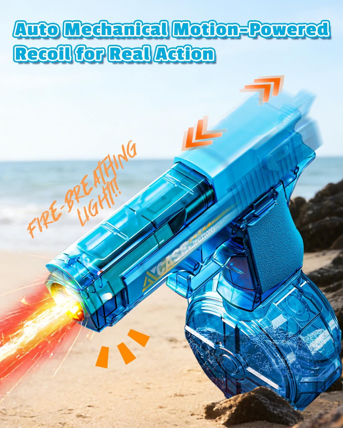 Transparent 2nd Generation Glock Linked Light Silent Water Gun
