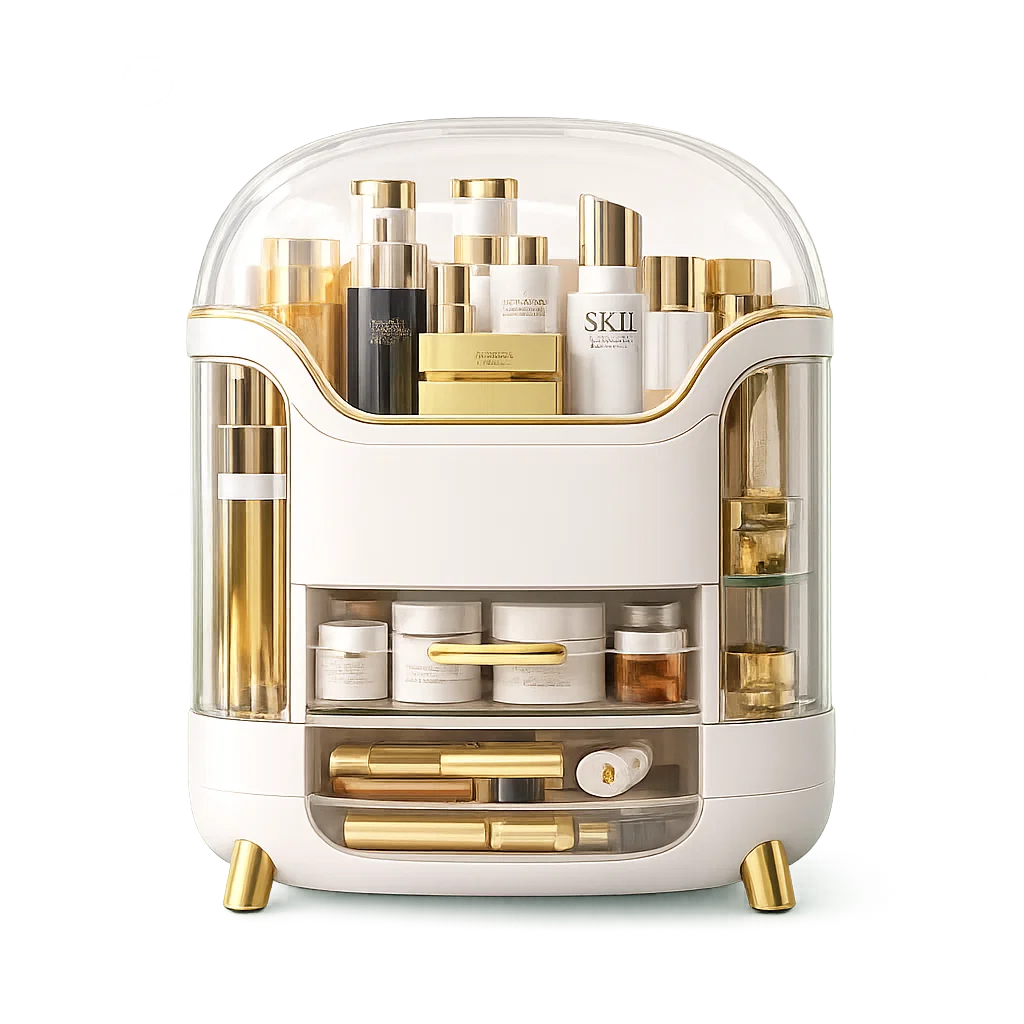JOYSO™ Luxury Makeup Organizer with Drawer & Dustproof Lid