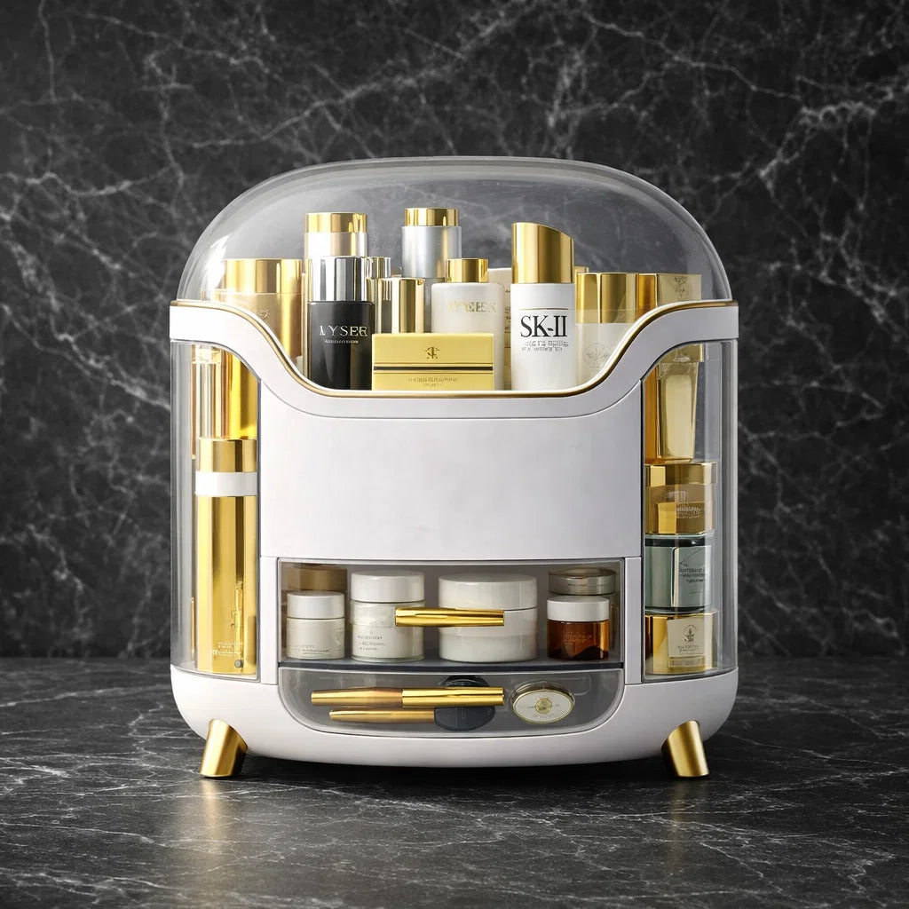 JOYSO™ Luxury Makeup Organizer with Drawer & Dustproof Lid