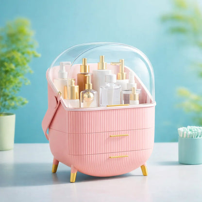 JOYSO™ Waterproof Makeup Organizer with Lid & Drawers